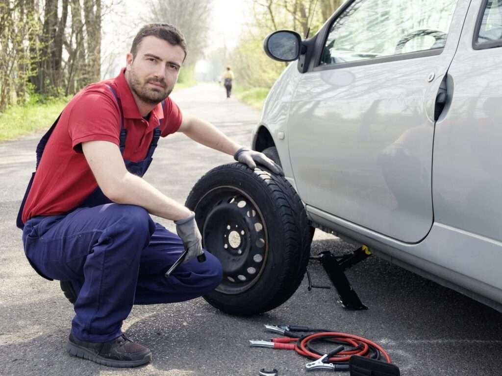 emergency car tyre replacement